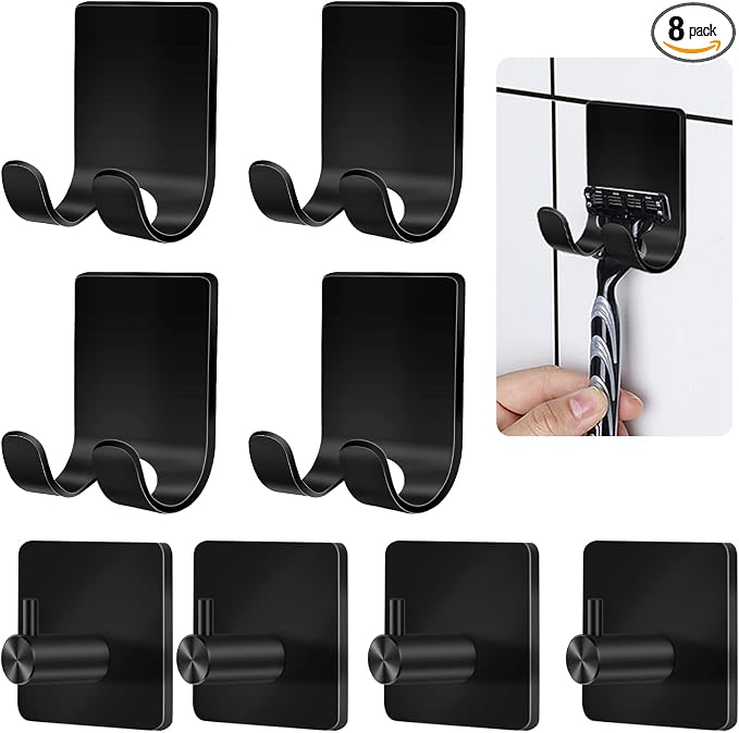 CGBE Razor Holder for Shower, 4 Packs Self Adhesive Shaver Holder Hanger Hooks by CGBE