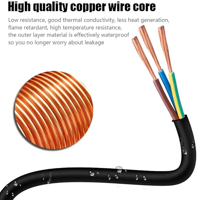 1 FT 12/3 Outdoor Extension Cord, Heavy Duty 3-Outlet SJTW Indoor/Outdoor - Image 5
