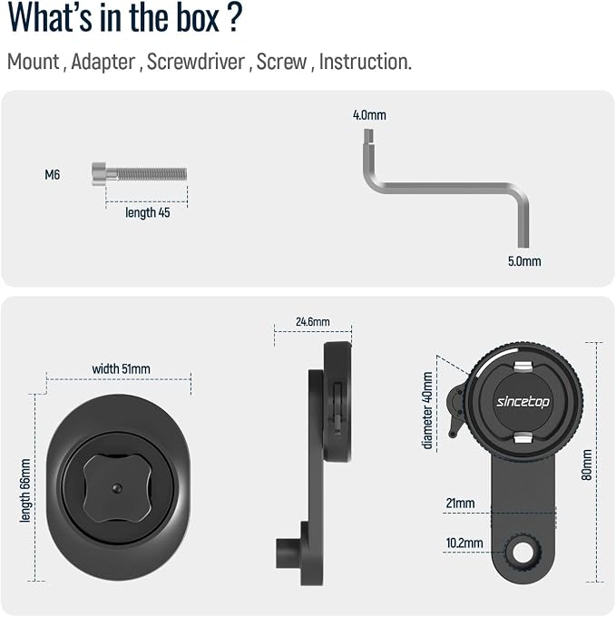 sincetop Universal Bike Phone Mount, Aluminum Stem Cap Phone Holder - Image 9