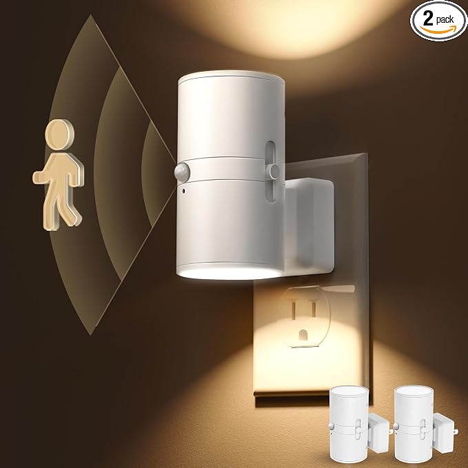 L LOHAS LED Motion Sensor Night Light Plug in, Motion Activated Night Light by LLOHASLED