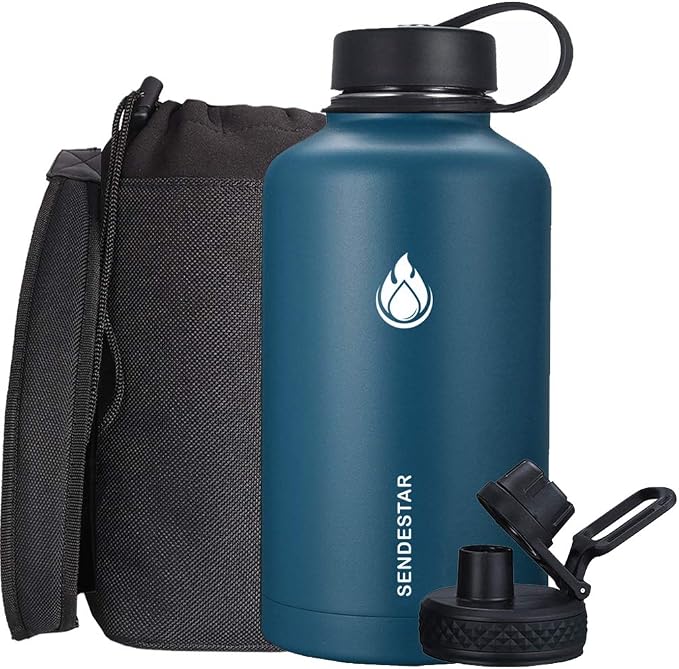 SENDESTAR 64 oz Water Bottle Double Wall Vacuum Insulated Leak Proof Stainless by Sendestar