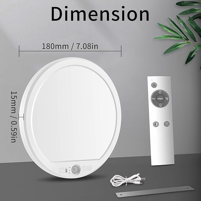 USB C Rechargeable Motion Sensor Ceiling Light 750LM - Image 2