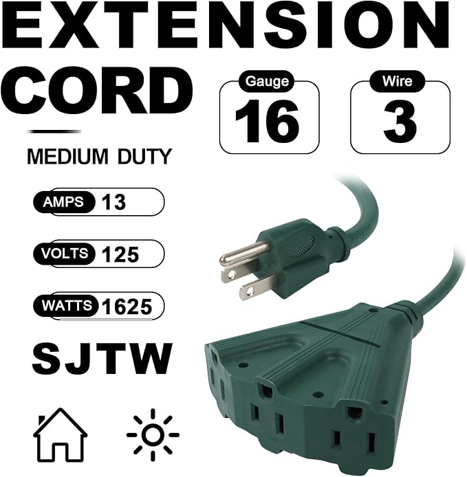 EP 2 Pack 6 Ft Outdoor Extension Cord - Image 2