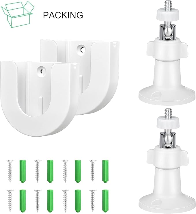 2pack Strong Adhesive Wall Mount +Adjustable Indoor/Outdoor Security Wall Mount - Image 7