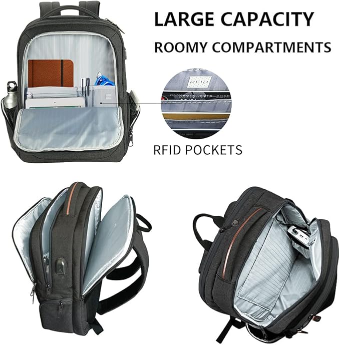 KROSER Laptop Backpack Large Computer Backpack Fits up to 17.3 Inch Laptop - Image 5