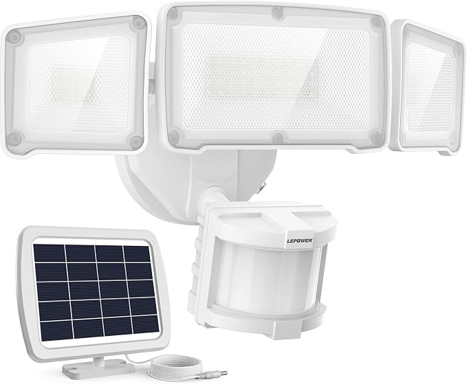 LEPOWER 1600LM LED Solar Security Lights Motion Outdoor, Motion Sensor Light by LEPOWER
