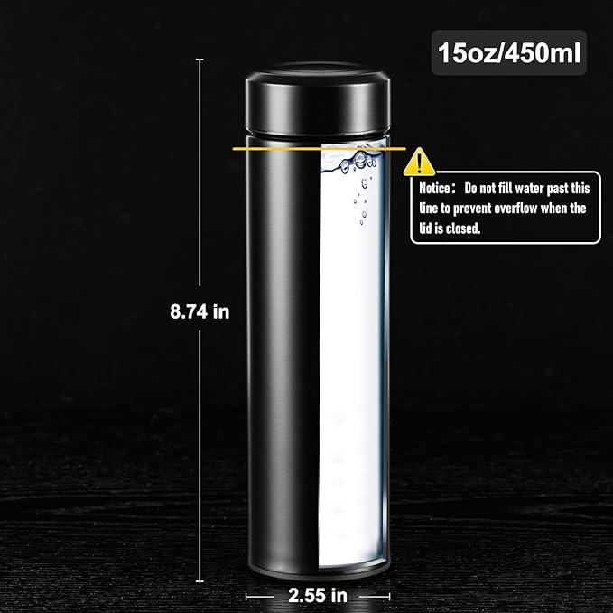 PARACITY Insulated Water Bottle, 17 oz Stainless Steel Water Bottles, Double - Image 6