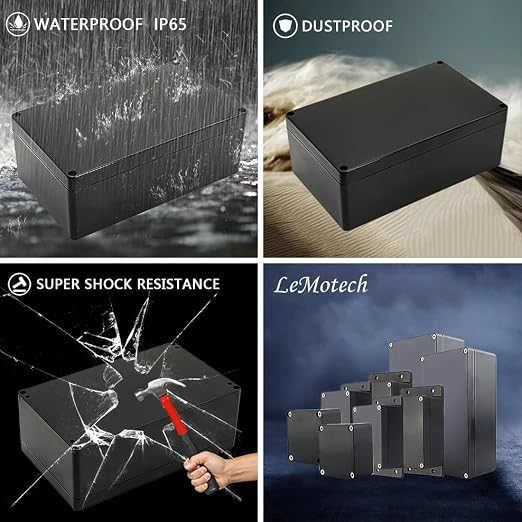 LeMotech Project Box ABS Plastic IP65 Waterproof Dustproof Electrical Junction - Image 8