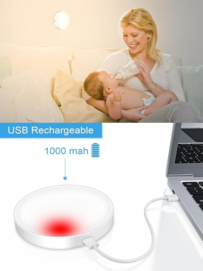 WILLED 3000K Dimmable Touch Lights, Battery Rechargeable Tap Lights, Magnet - Image 5