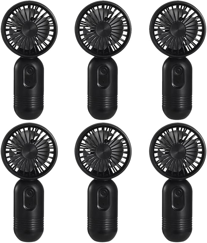 Mini Portable Fan 6 Pack, Cute Handheld Battery Operated Lightweight Small by JODNO