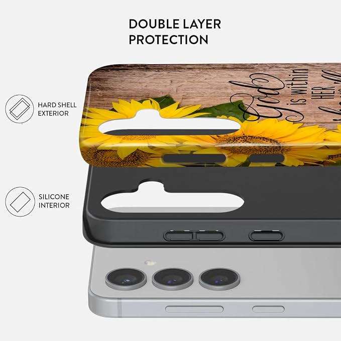 Compatible for Samsung Galaxy S25 5G Case, Dual Layer Heavy Duty 2 in 1 - Image 2