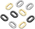12Pack 5/8 Inch Small Oval Keyring, Metal Tiny Carabiner Spring Snap Hooks Clip by CooBigo