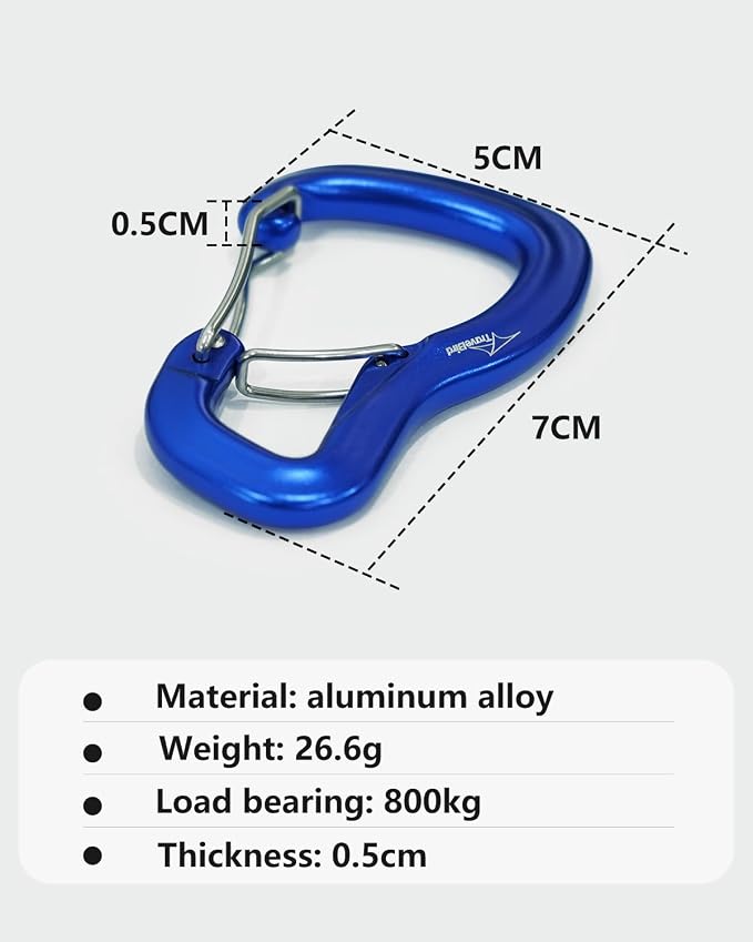 Heavy Duty Carabiner Clip Hook 8KN, - Image 6