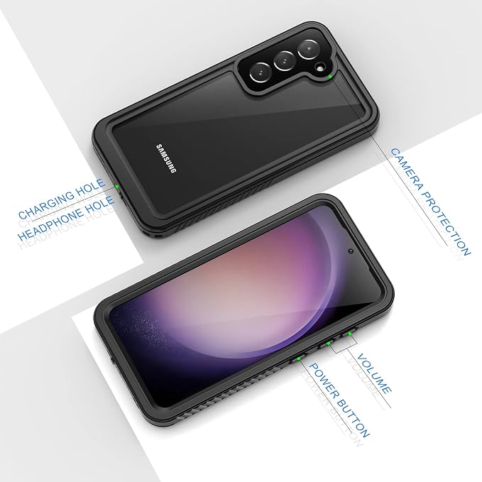 Lanhiem for Samsung Galaxy S23+ Plus Case, IP68 Waterproof Dustproof Case - Image 6