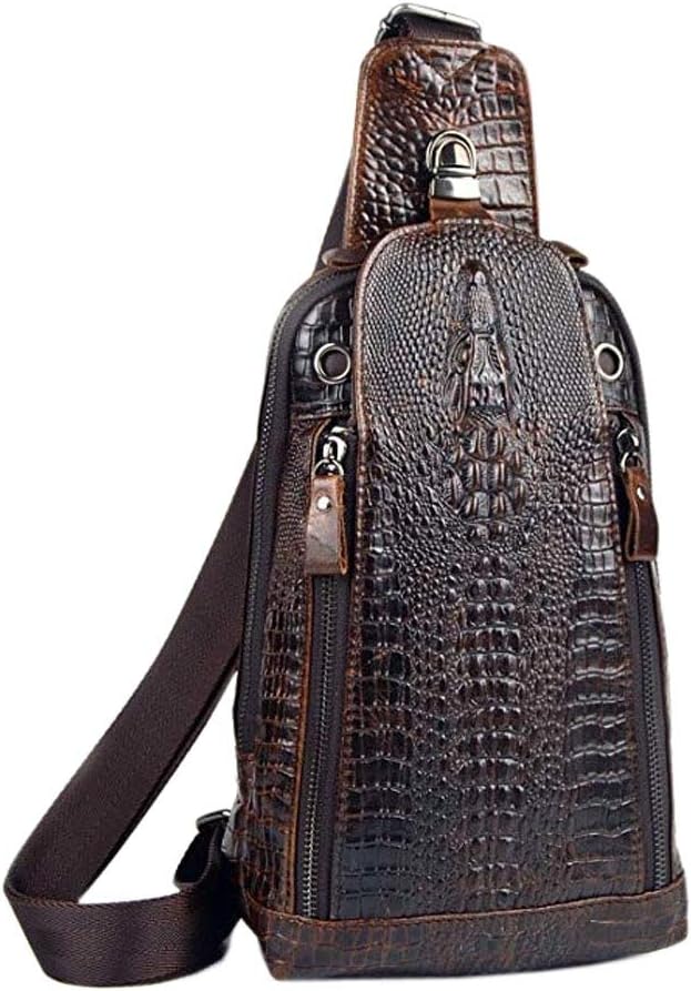 Hebetag Crocodile Genuine Leather Sling Chest Bag - Image 2