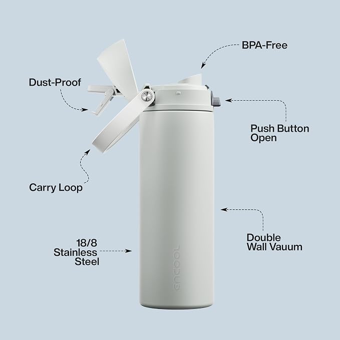 Insulated Water Bottle with Straw - Image 4