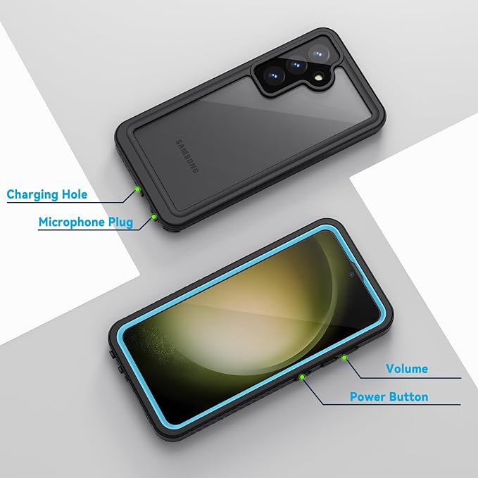 Lanhiem for Samsung Galaxy S23+ Plus Case, IP68 Waterproof Dustproof Case - Image 5