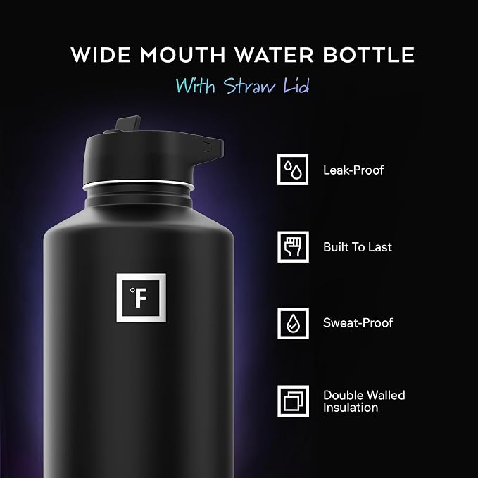 IRON °FLASK Camping & Hiking Hydration Flask - 64 oz Twilight Blue - Image 2