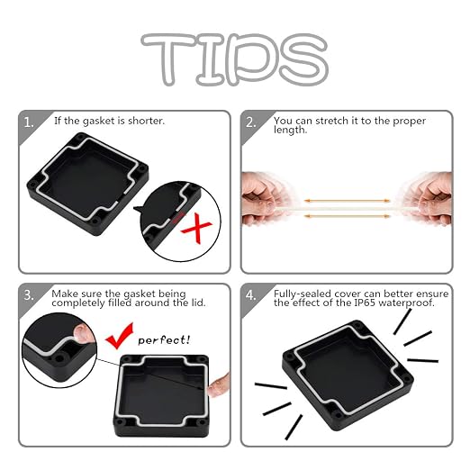 LeMotech Project Box ABS Plastic IP65 Waterproof Dustproof Electrical Junction - Image 6