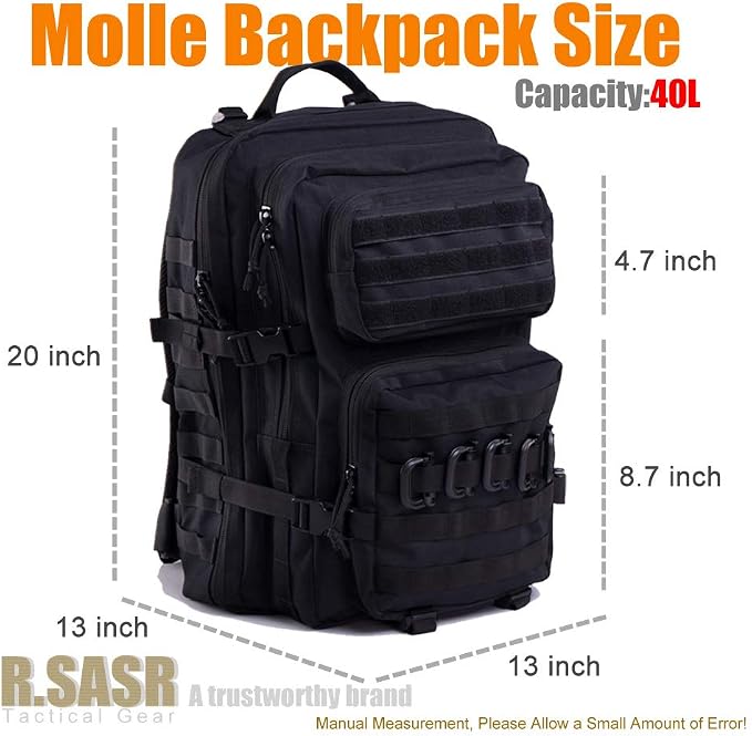 45L Tactical Backpack for Men Women, Military Assault Pack - Image 5