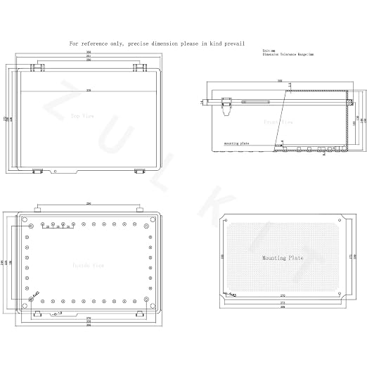 Zulkit Junction Box IP67 Waterproof Electrical Box Hinged Clear Cover Stainless - Image 7