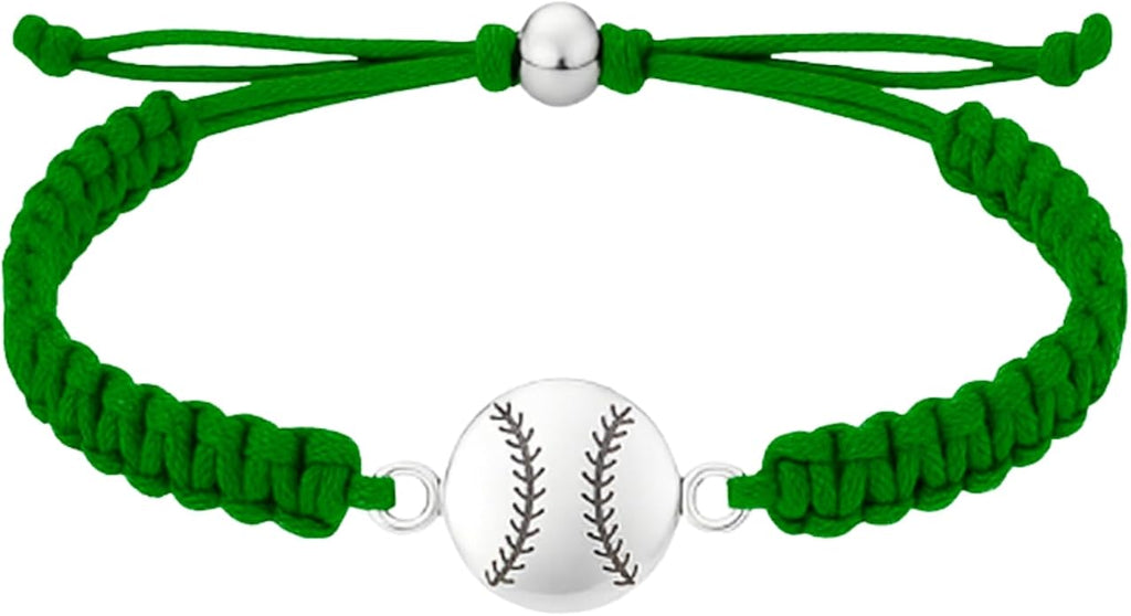 Sportybella - Baseball Bracelet, Baseball Jewelry, Adjustable Braided Baseball by Sportybella