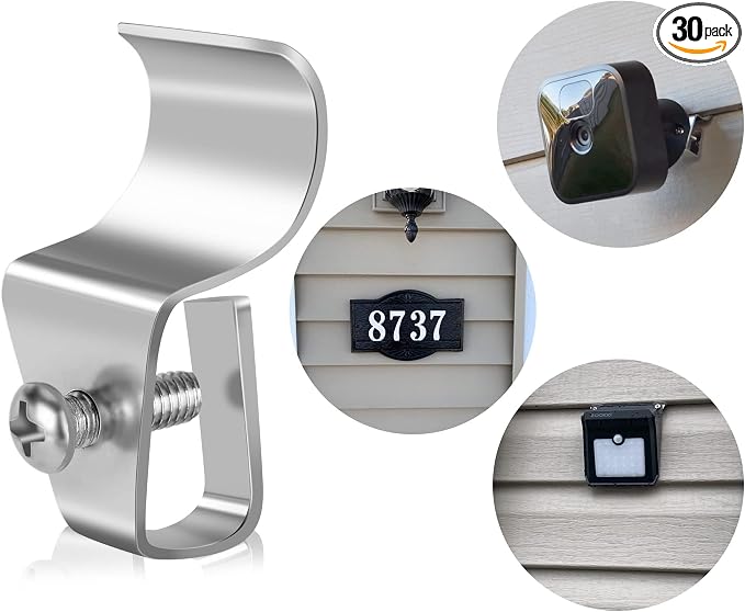 Antimbee 30-Pack Vinyl Siding Hanger, No-Hole Outdoor Camera Mount, by Antimbee