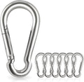 Locking Carabiner Clips, Stainless Steel Spring Snap Hook Locking Carabiner by Acquwistach