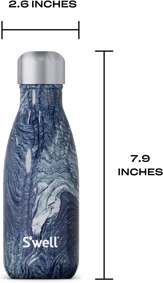 S'well Stainless Steel Water Bottle, Azurite Marble, Triple Layered Vacuum - Image 4