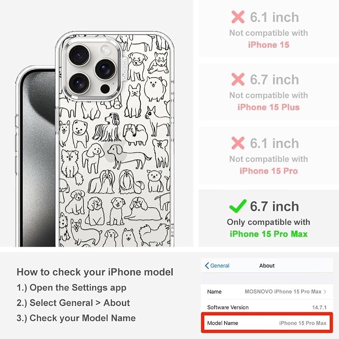 MOSNOVO Case for iPhone 15 Pro Max - Image 2