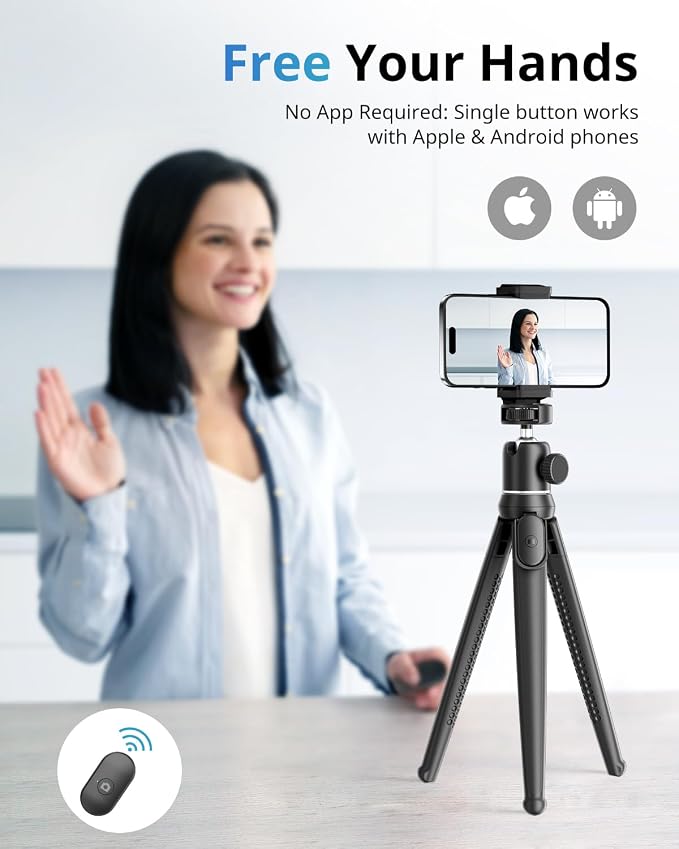 UBeesize Camera Tripod with Remote, Flexible Tripod Stand with Phone Holder and - Image 6
