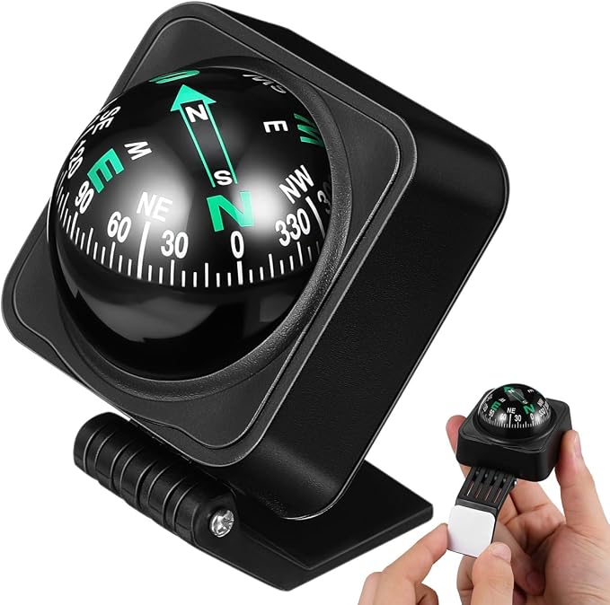UKCOCO Car Compass Ball Portable Dashboard Automotive Navigation Compass Small by UKCOCO%EF%BC%9ALightupabetterhome