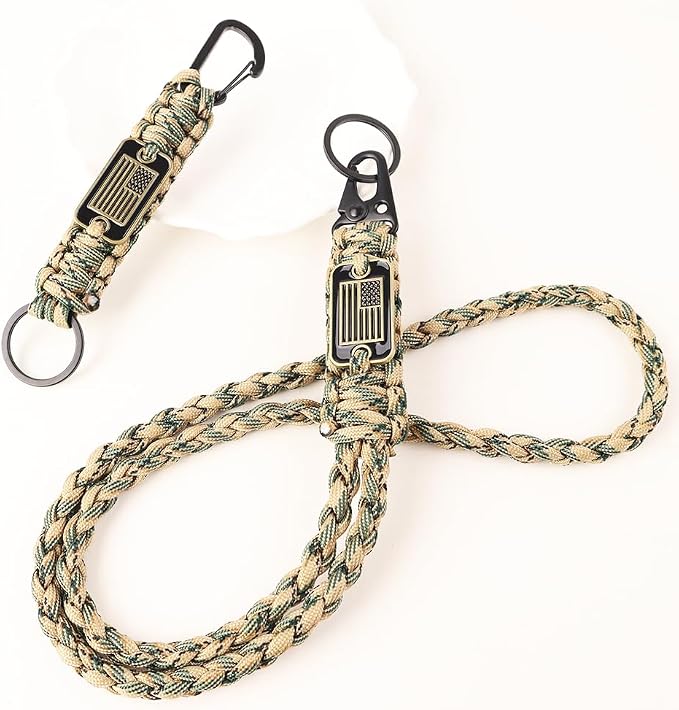 2pcs Heavy Duty Braided Paracord Lanyard Keychains - Image 8