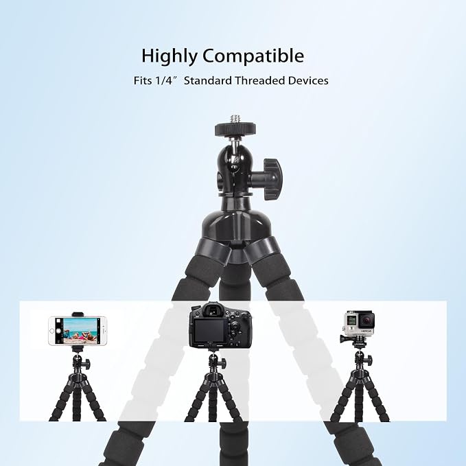 Phone Mini Tripod, Ruittos Premium Flexible Mobile Phone Tripod Stand Compatible - Image 7
