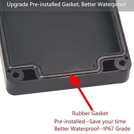 Watertight Junction Box, IP67 Waterproof Project Box Durable ABS Plastic - Image 3