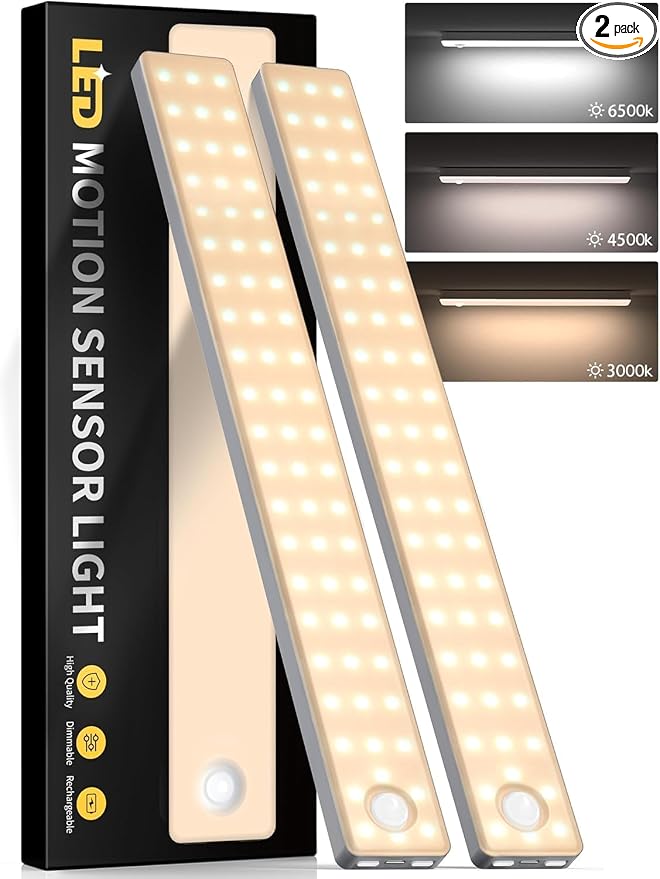 13inch Under Cabinet Lighting, 3 Color Temperatures Motion Sensor Light Indoor by Auxoda