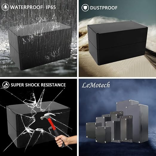 LeMotech Project Box ABS Plastic Junction Box IP65 Waterproof Hobby Box - Image 7