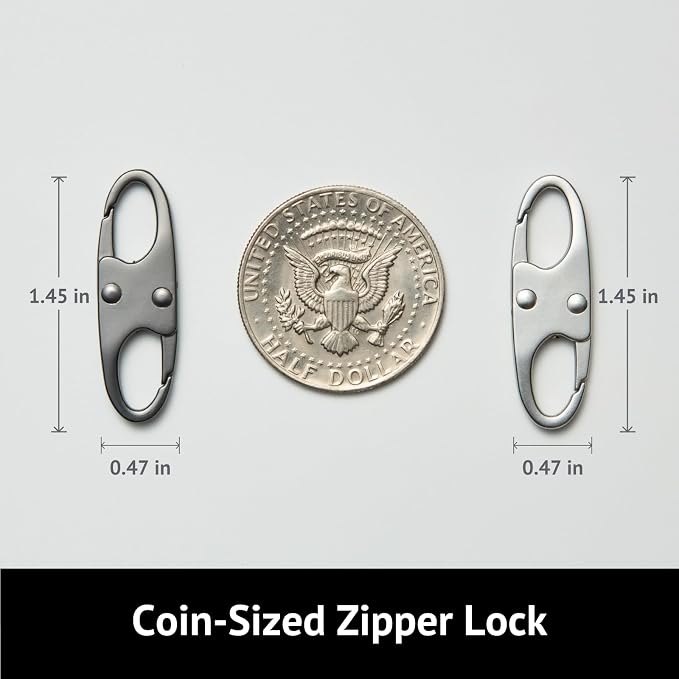 zelin Anti Theft Zipper Clips Double Opening Small Carabiner Clips, Commuting - Image 2