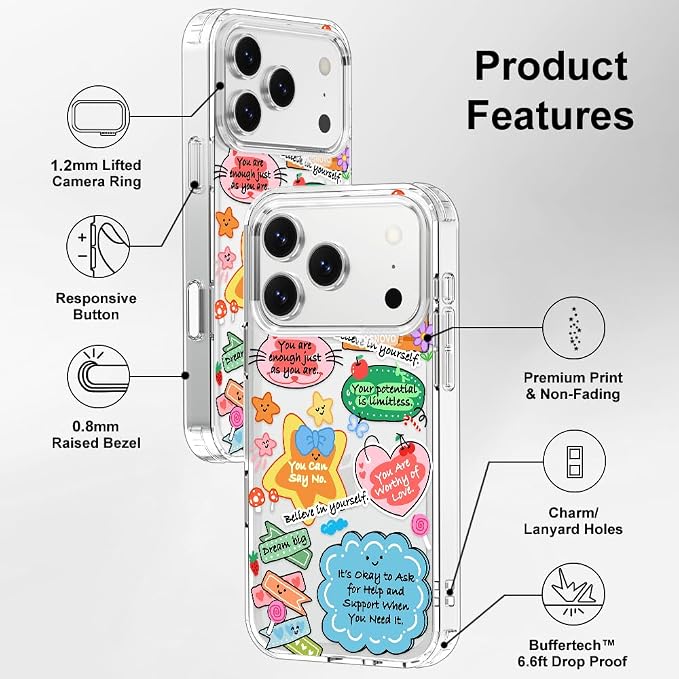 MOSNOVO for iPhone 17 Pro Case, Shockproof Military-Grade Protection 6.6ft Drop - Image 7