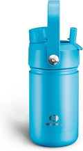 Kids Insulated Water Bottle - 12oz Stainless Steel Water Bottle with Dual Spouts by ENCOOL