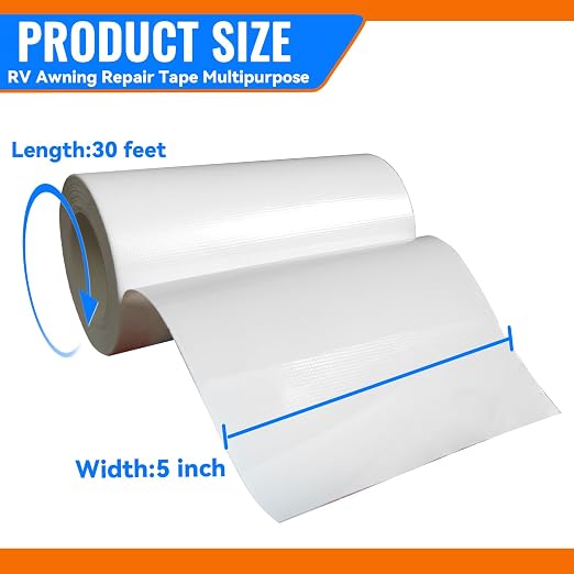 Tikfoam RV Awning Repair Tape for Tarp, Boat Covers, Sail Tape, Tear Repair - Image 2