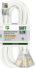 EP 50FT 12 Gauge Heavy Duty Extension Cord, 15A 125V 1875W, 3 Outlet by ENERGYPRO