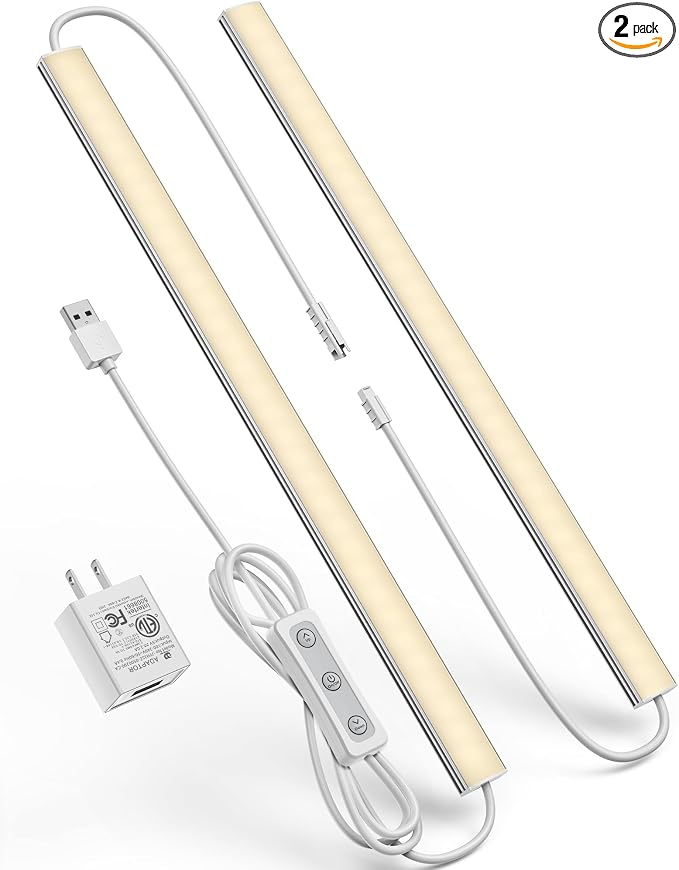 Plug-in Under Cabinet Lighting, Dimmable Under Counter Lights by Vovamo