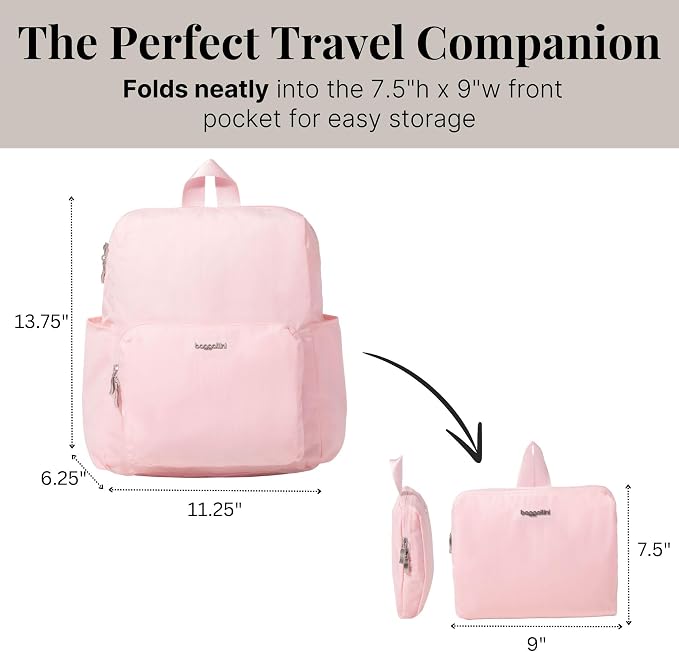 Carryall Packable Lightweight Travel Backpack 14x11" Folding Compact Nylon - Image 3
