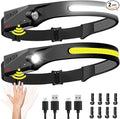 Headlamp Rechargeable 2PCS, 230° Wide Beam Head Lamp LED by BIAT
