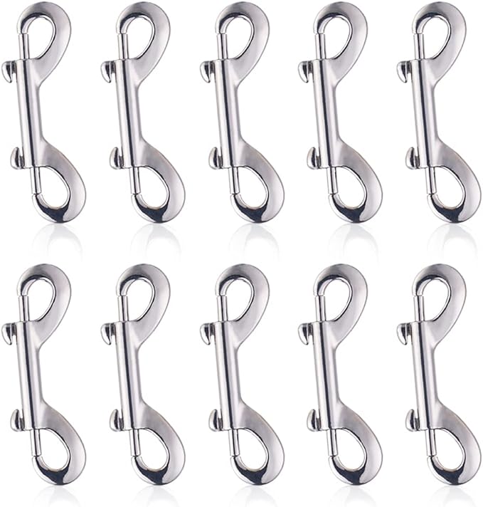 Swivel Snap Hooks, Lucky Goddness 10pcs Metal Heavy Duty Square Eye Clasp by LuckyGoddness