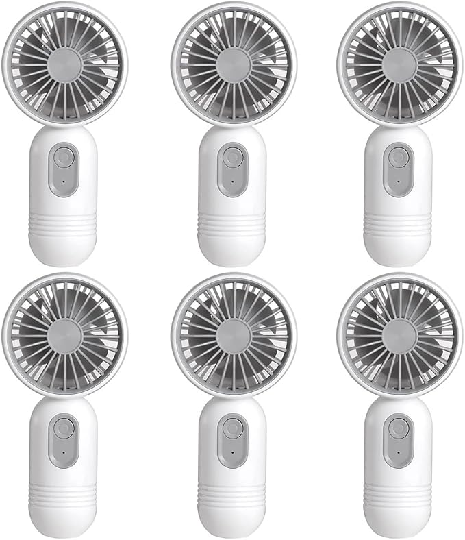 Mini Portable Fan 6 Pack, Cute Handheld Battery Operated Lightweight Small by JODNO