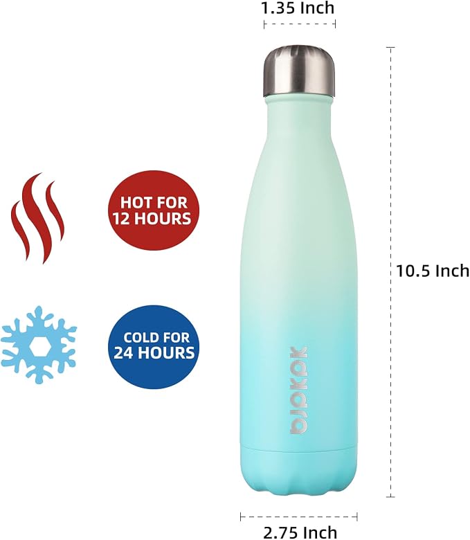 BJPKPK 17oz Insulated Stainless Steel Water Bottles, Sports Water Bottles Keep - Image 2