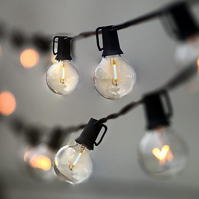 Lampat String Lights, LED 25 Light Bulbs 25Ft G40 Globe String Lights by Lampat