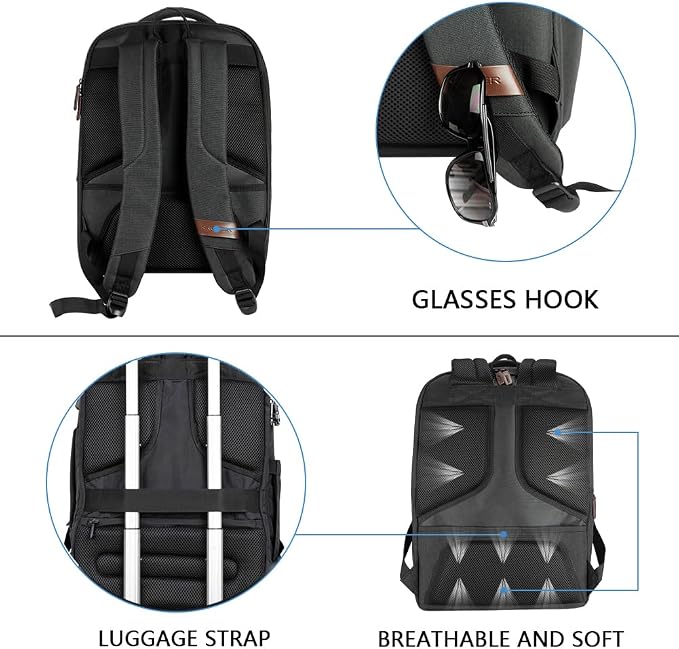 KROSER Laptop Backpack Large Computer Backpack Fits up to 17.3 Inch Laptop - Image 6